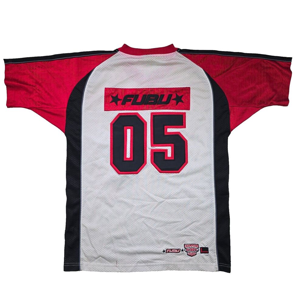 VTG FUBU Sports The Collection 05 Champions League Youth L Football Jersey Sewn